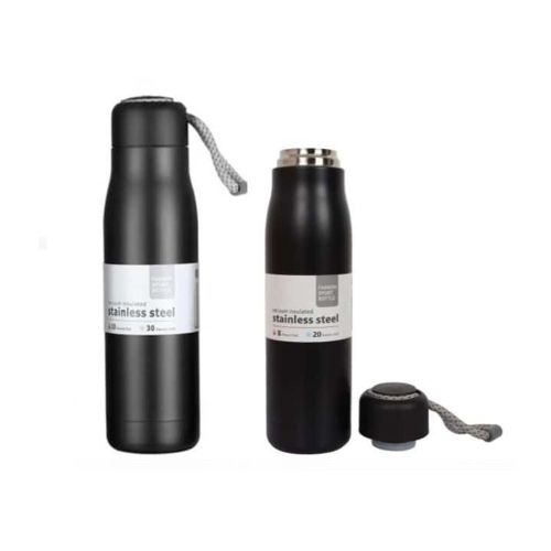 Rope Bottle 550ml Insulated – Black – E05