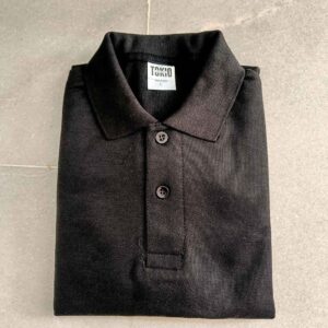 Black Spun Matty Polo T-shirt  – 44 / XXL Size (200 GSM)