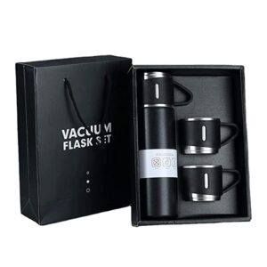 Vacuum Flask Set - 500ml (Black) - E09