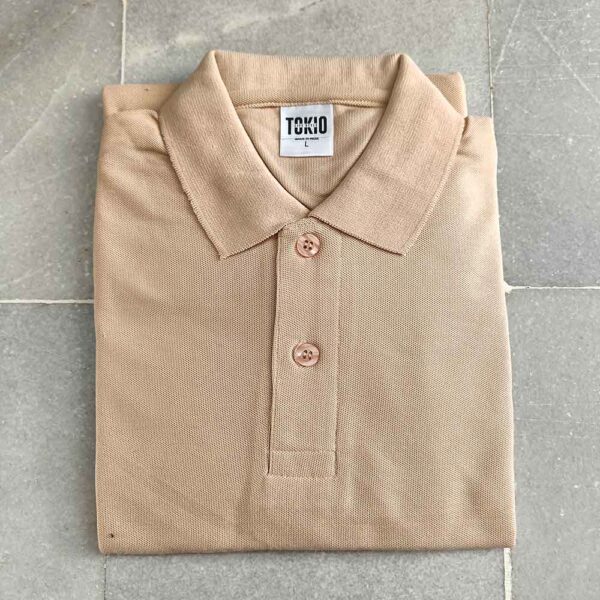 Cream Spun Matty Polo T-shirt  – 36 / S Size (200 GSM)
