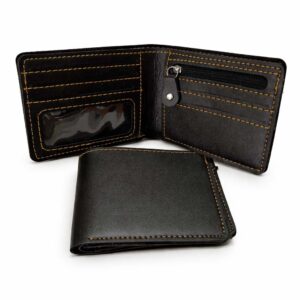 Men’s – Wallet PU Faux Leather New (Black)